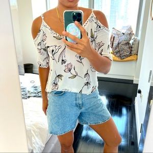 Cotton On Floral Cami with Cutouts size M